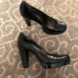 Calvin Klein 'Scarlet' Patent Platform Round Toe